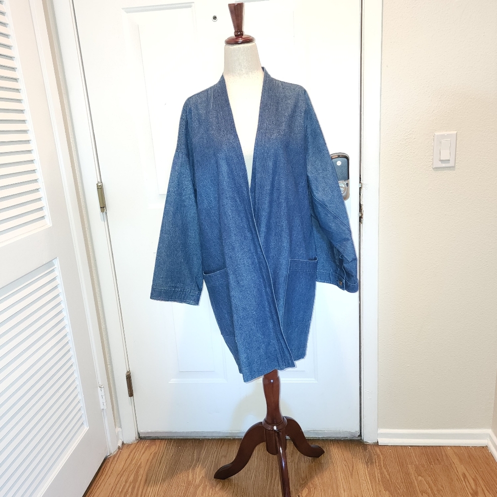 Chanel Denim Overcoat Vintage New